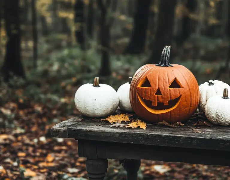 Atmospheric,Photo,Of,Halloween,Pumpkin,In,Autumn,Forest.,Pumpkin.,Halloween.